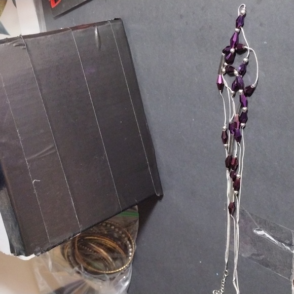 Charming Charlie Purple Beaded Necklace - Picture 4 of 4